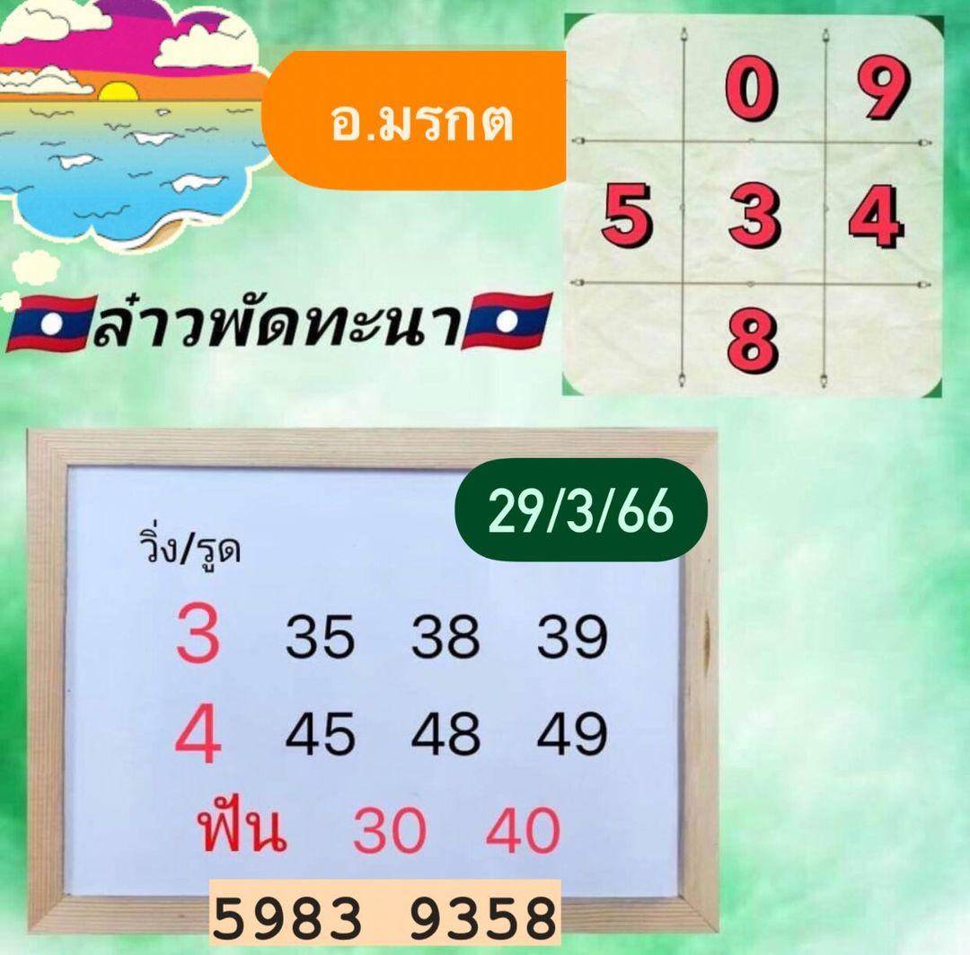 หวยลาว2ตัว 29-03-66